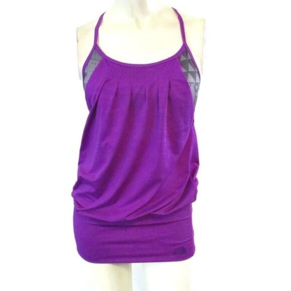 -The North Face Fuschia Gray Athletic Tank Small - Picture 1 of 7